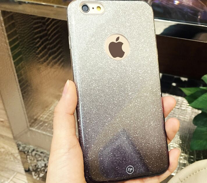 Bling Ultra dünne TPU Silikon mit Verlauf Grau