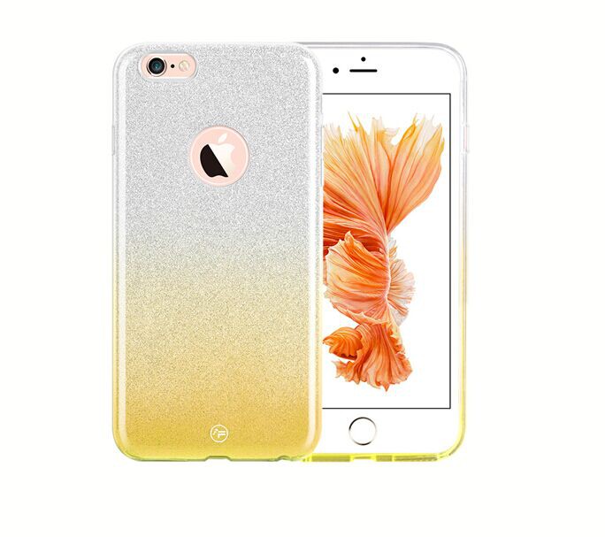 Bling Ultra dünne TPU Silikon mit Verlauf Gold