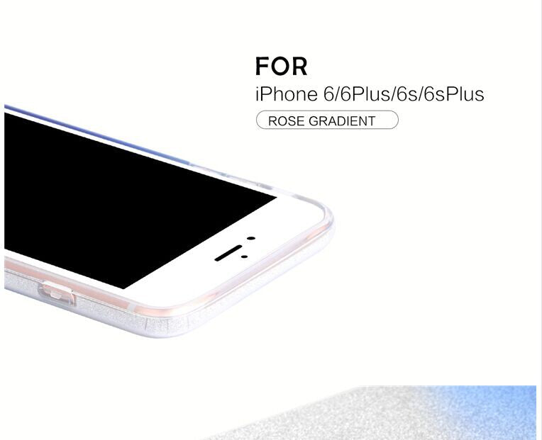 Bling Ultra dünne TPU Silikon mit Verlauf Gold