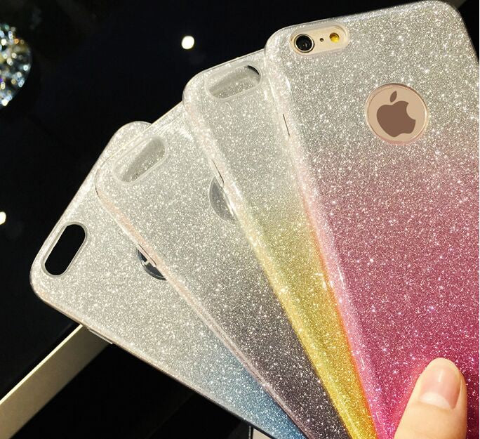 Bling Ultra dünne TPU Silikon mit Verlauf Gold