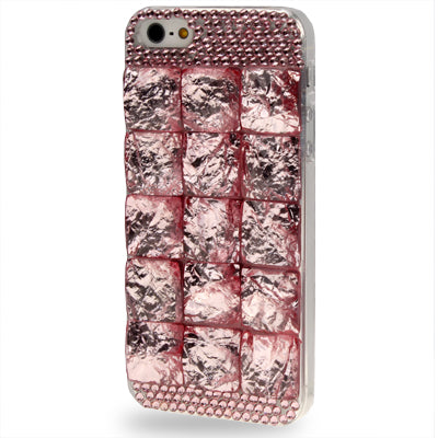 Rosa 3D Bling Chrom Strass Case iPhone 5 / 5S / SE