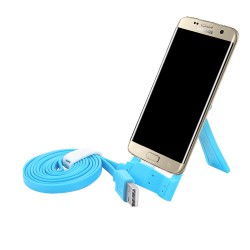 Datenkabel Micro USB mit Standfunktion Türkis