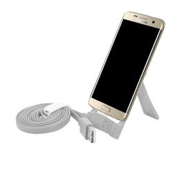 Datenkabel Micro USB mit Standfunktion Grau