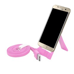 Datenkabel Micro USB mit Standfunktion Pink