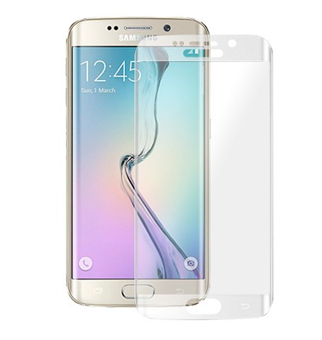Panzerglas Fullcover Galaxy S6 EDGE Silber Hell