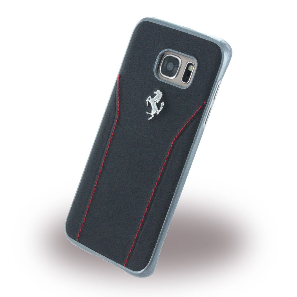 Ferrari - 488 Leder Hard Cover Galaxy S7 Edge Schwarz