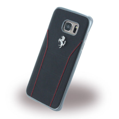 Ferrari - 488 Leder Hard Cover Galaxy S7 Edge Schwarz
