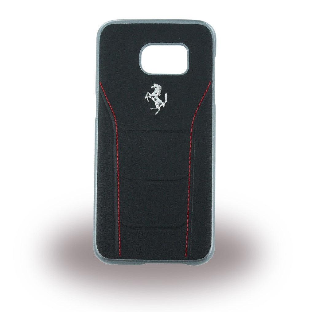 Ferrari - 488 Leder Hard Cover Galaxy S7 Edge Schwarz