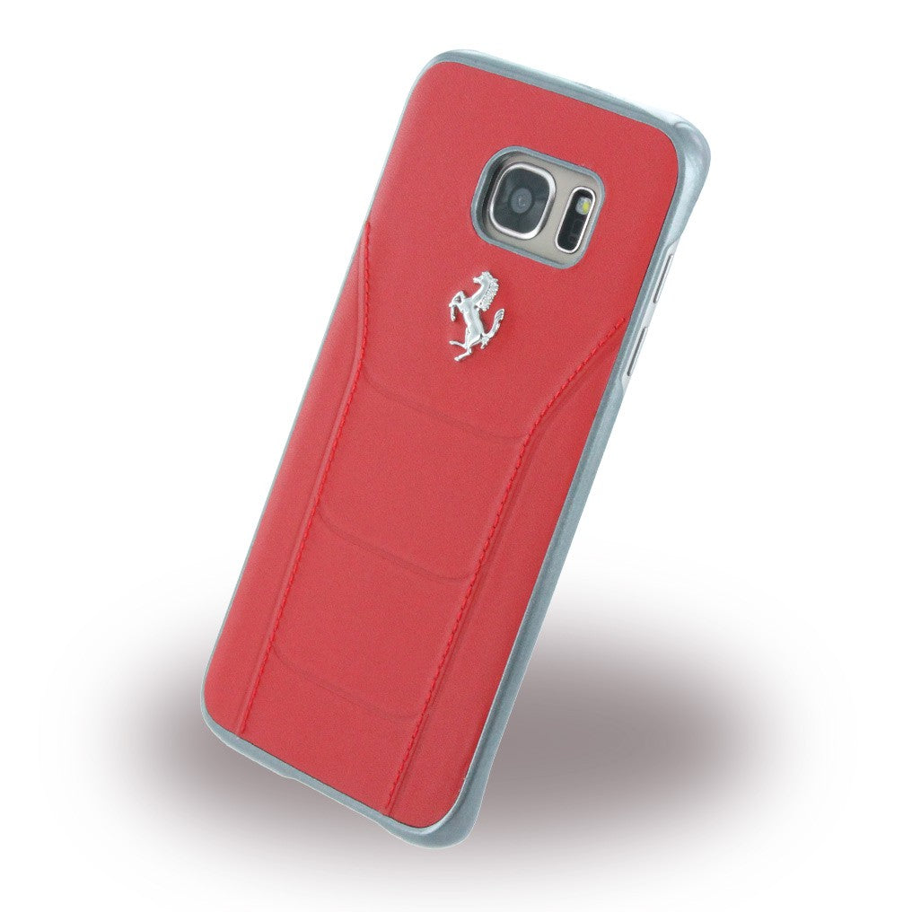 Ferrari - 488 Leder Hard Cover Galaxy S7 Edge Rot