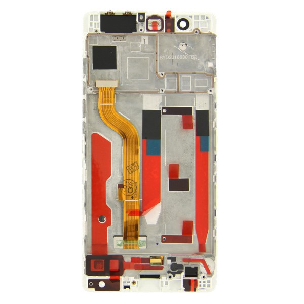 Huawei Ascend P9 LCD Display Touchscreen mit Rahmen Weiss