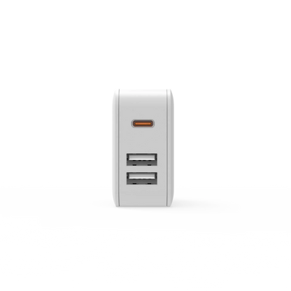 Rixus RX75 Wandladegerät 20W PD, 2x USB-A + 1x USB-C – Weiss