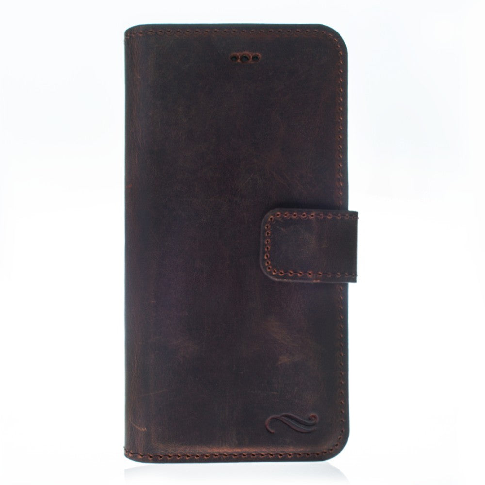 ANTIC ECHT LEDER Book Wallet Etui iPhone 7 Plus