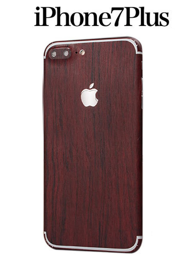 iPhone 7 Plus Holz Aufkleber Folie Sticker Skin Dunkelbraun