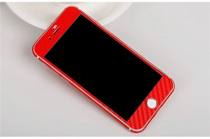 iPhone 7 Carbon Aufkleber Folie Sticker Rot