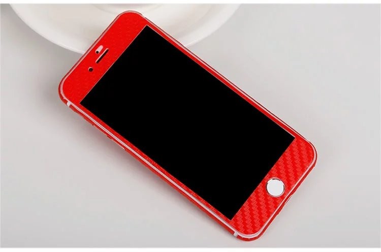 iPhone 7 Carbon Aufkleber Folie Sticker Rot