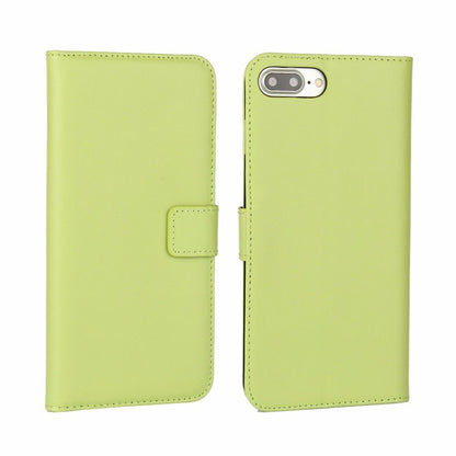 Leder Book Wallet Etui iPhone 7 Plus Grün