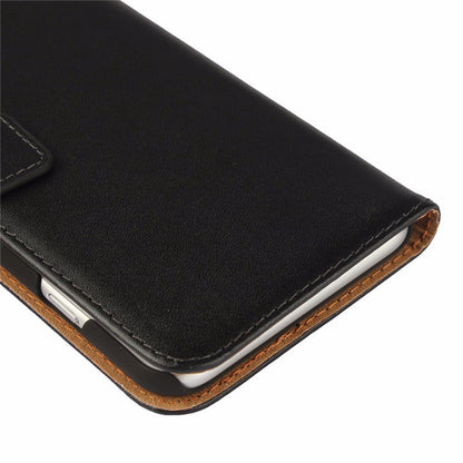 Leder Book Wallet Etui iPhone 7 Plus Rosa