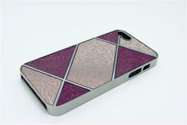Bling Glitzer Strass Hard Case Cover für iPhone 5 / 5S / SE Lila
