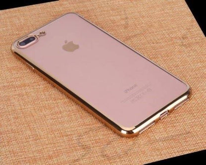 Gold Transparent Silikon Case iPhone 7