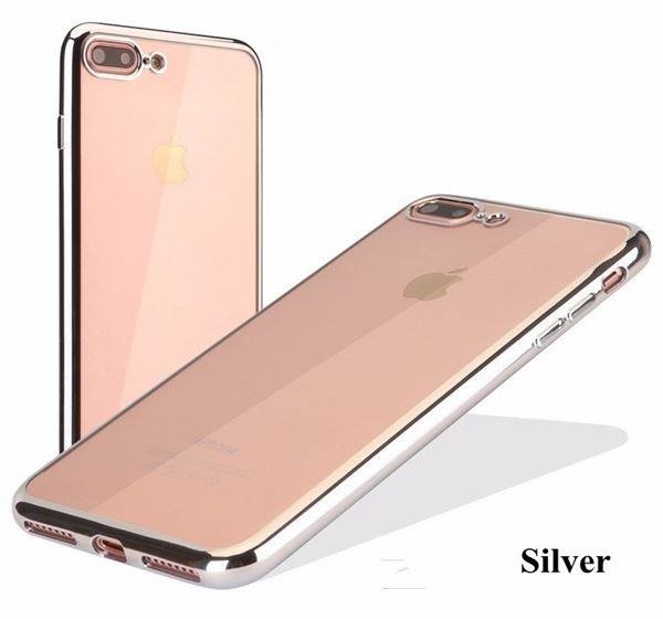 Silber Silikon Transparent Case iPhone 7 Plus