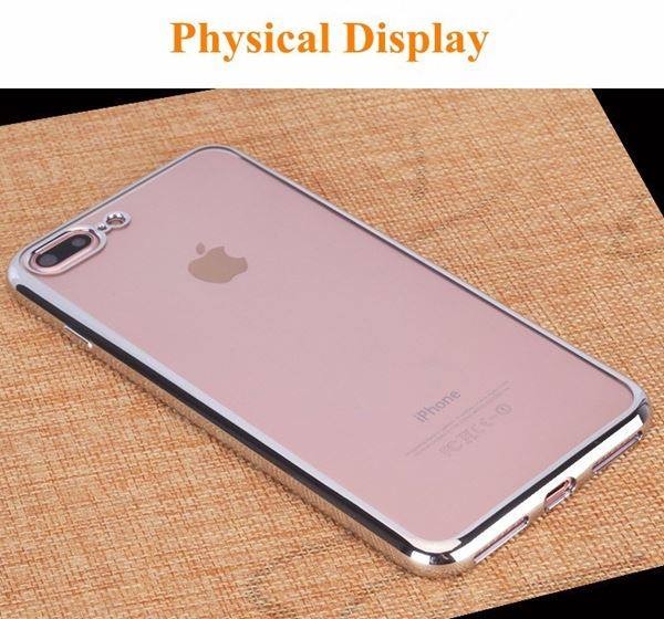Silber Silikon Transparent Case iPhone 7 Plus