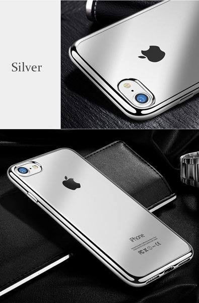 Silber Silikon Transparent Case iPhone 7 Plus