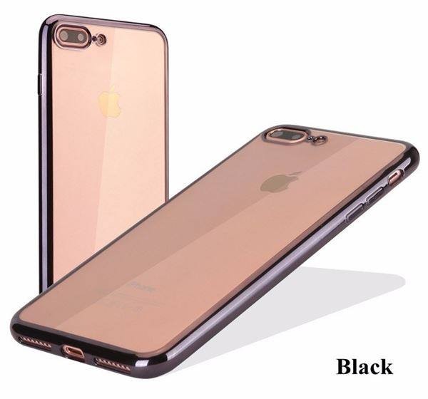 Schwarz Silikon Transparent Case iPhone 7 Plus