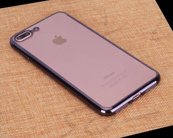 Schwarz Silikon Transparent Case iPhone 7 Plus