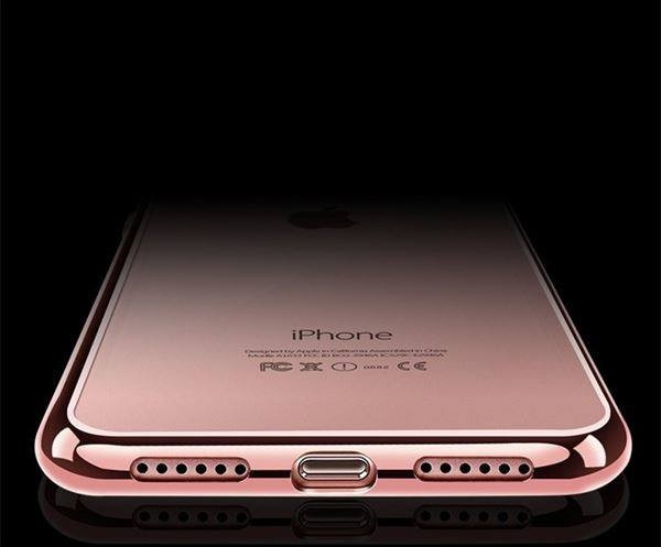Rosegold Silikon Transparent Case iPhone 7 Plus