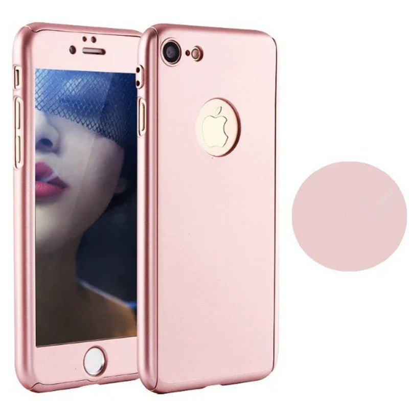 Rosa 360° Full Cover Case iPhone 7 Plus + Panzerglas