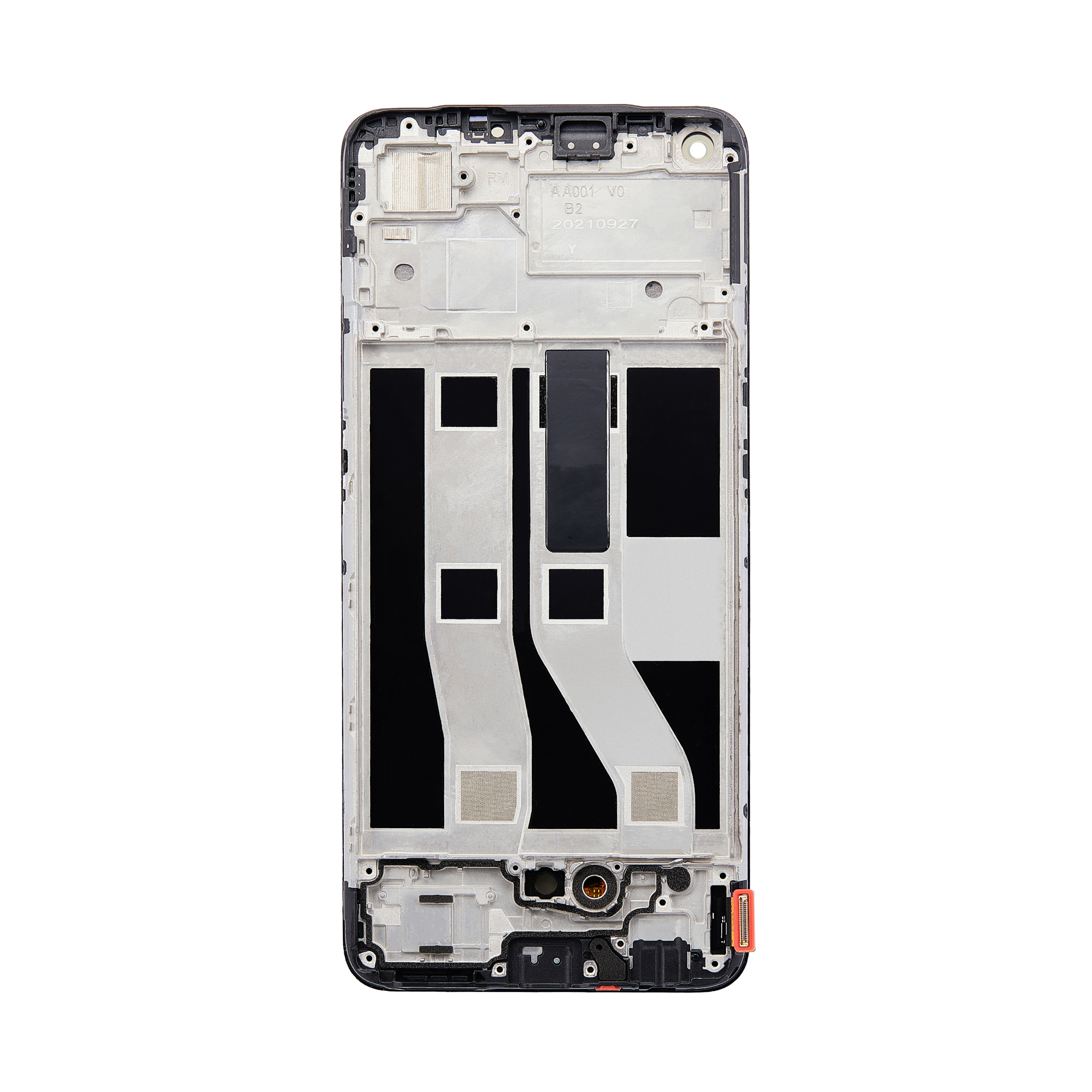 Oppo A74 4G Display und Digitizer mit Rahmen Prism Black OEM