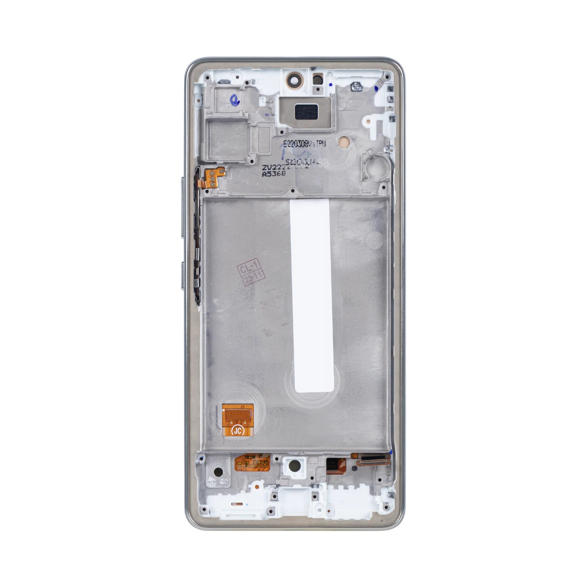 Samsung Galaxy A53 5G Display und Digitizer mit Rahmen Weiss Soft-OLED - Phonebazaar