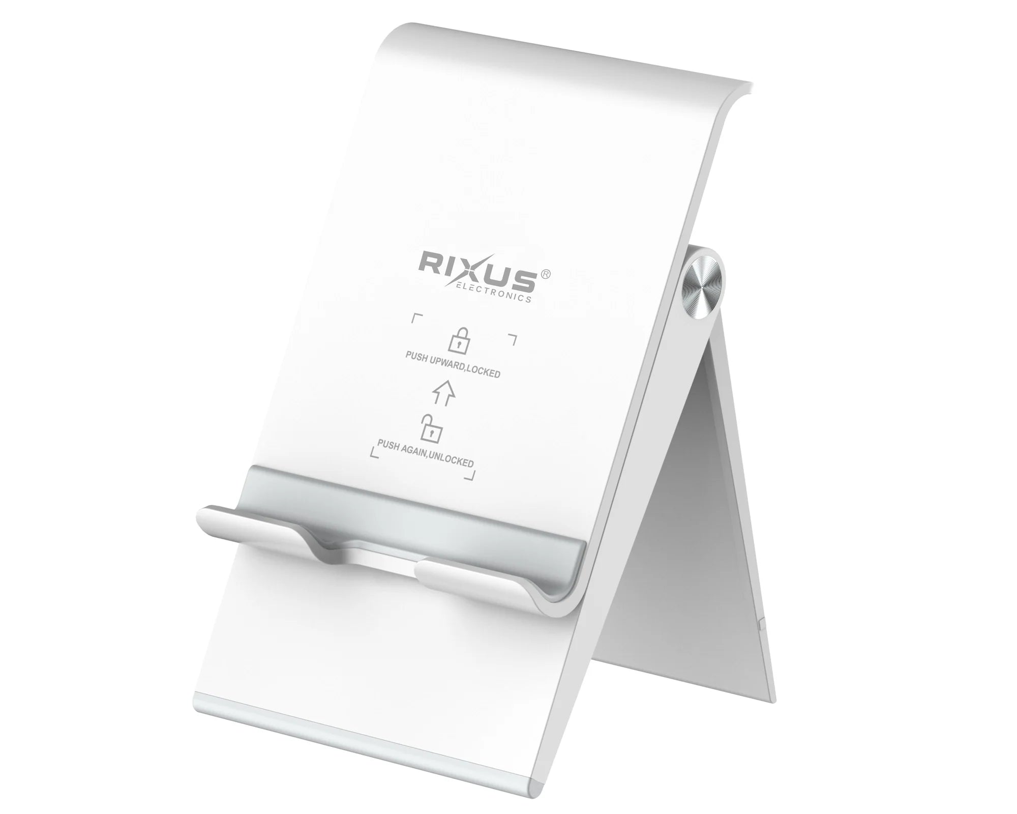 Rixus  Faltbarer Multi-Winkel Handyhalter für den Schreibtisch – Weiss - Phonebazaar