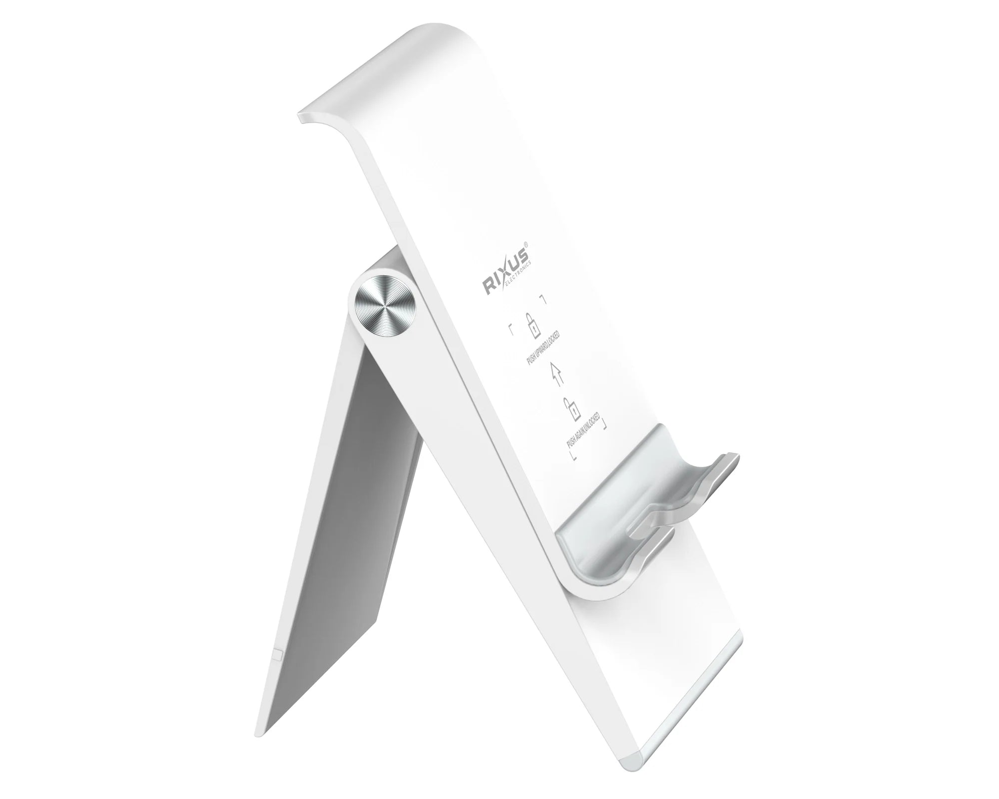 Rixus  Faltbarer Multi-Winkel Handyhalter für den Schreibtisch – Weiss - Phonebazaar