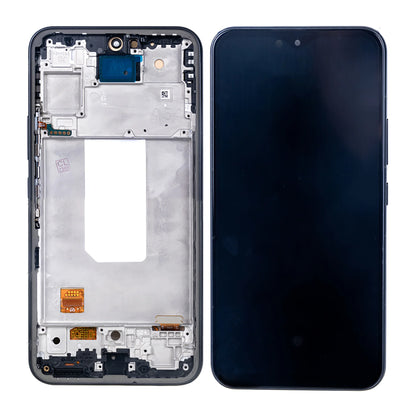 Samsung Galaxy A54 5G Display und Digitizer mit Rahmen Schwarz Soft-OLED - Phonebazaar