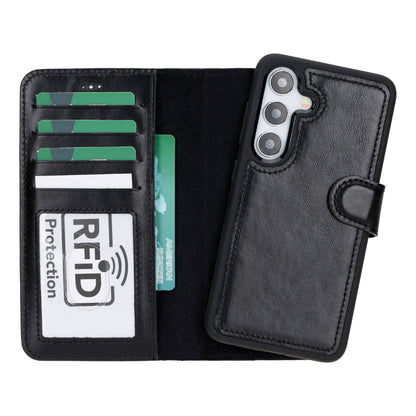 Echtleder-Wallet-Hülle (Samsung Galaxy S25 Plus) - Phonebazaar