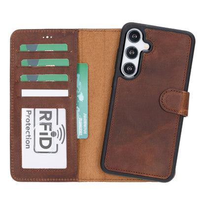 Echtleder-Wallet-Hülle (Samsung Galaxy S25 Plus) - Phonebazaar