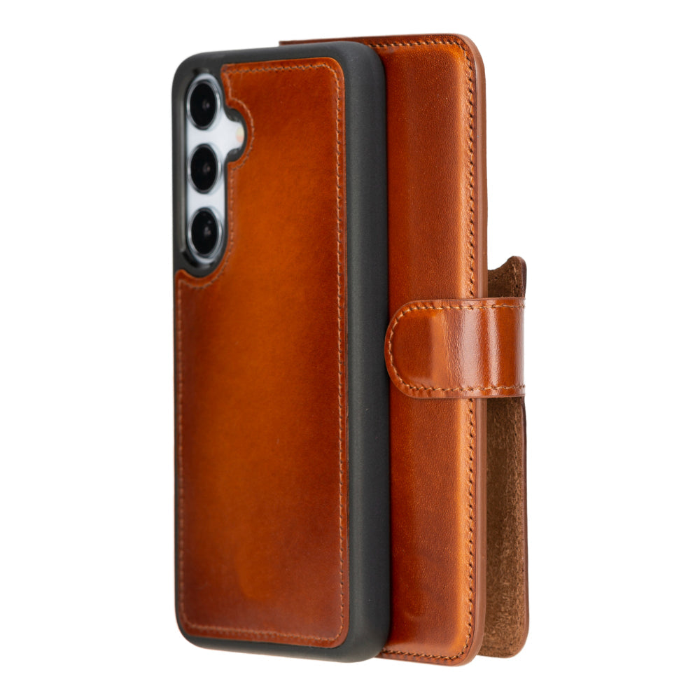 Echtleder-Wallet-Hülle (Samsung Galaxy S25 Plus) - Phonebazaar