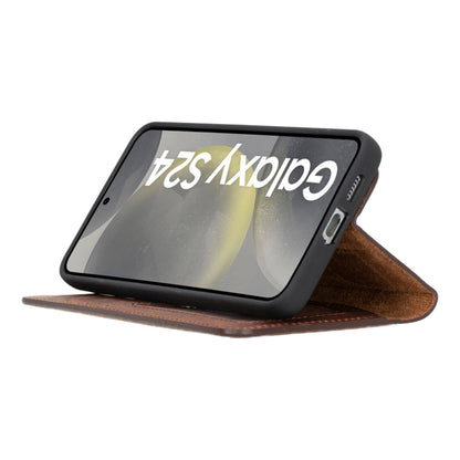 Echtleder-Wallet-Hülle (Samsung Galaxy S25 Plus) - Phonebazaar
