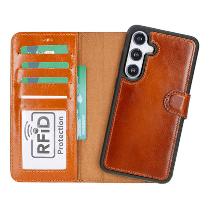 Echtleder-Wallet-Hülle (Samsung Galaxy S25 Plus) - Phonebazaar
