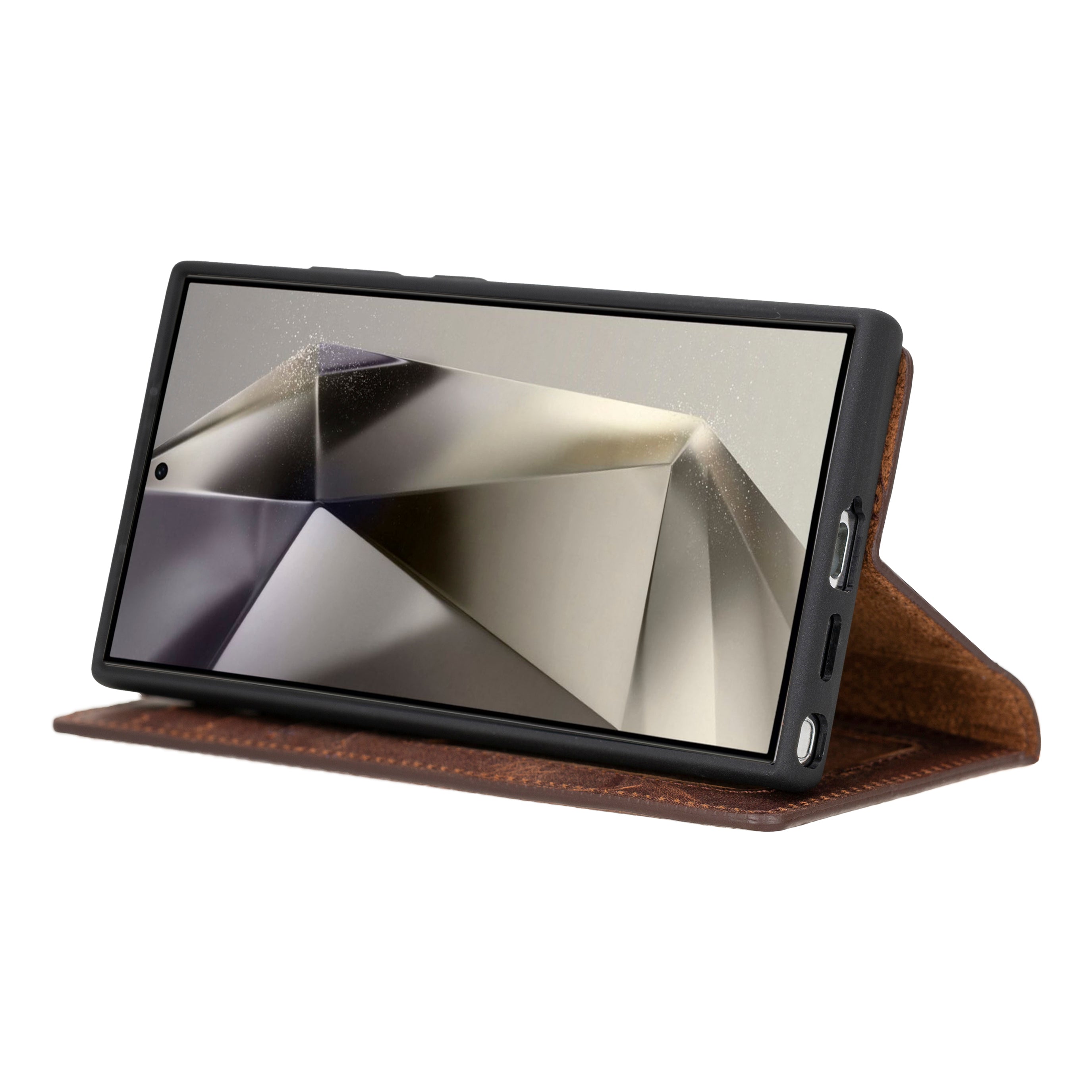 Echtleder-Wallet-Hülle (Samsung Galaxy S25 Ultra) - Phonebazaar