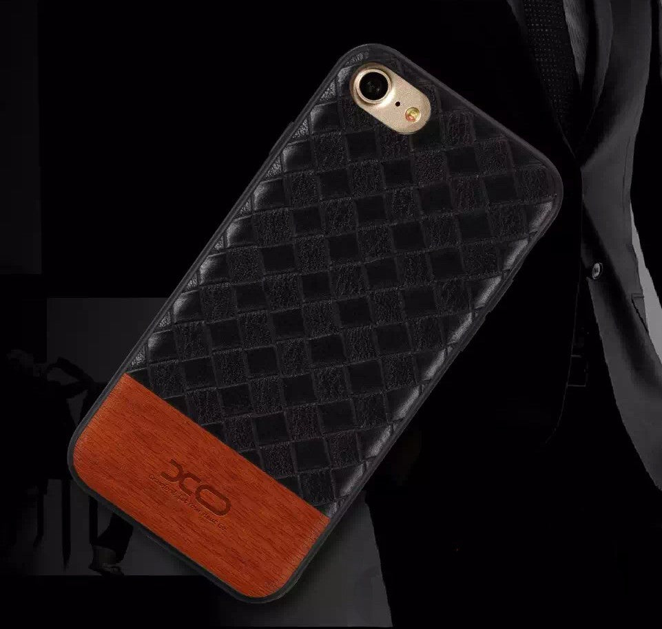 Leder Hülle Case für Apple iPhone 7 Plus Schwarz