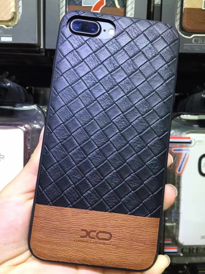 Leder Hülle Case für Apple iPhone 7 Plus Schwarz
