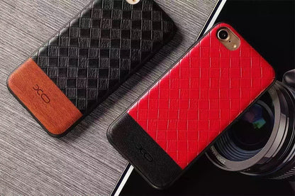 Leder Hülle Case für Apple iPhone 7 Plus Schwarz