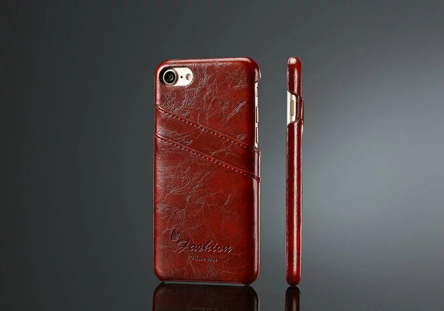 Retro Leder Hüllen Tasche iPhone 7 Braun