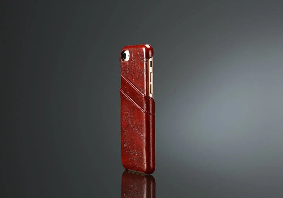 Retro Leder Hüllen Tasche iPhone 7 Braun