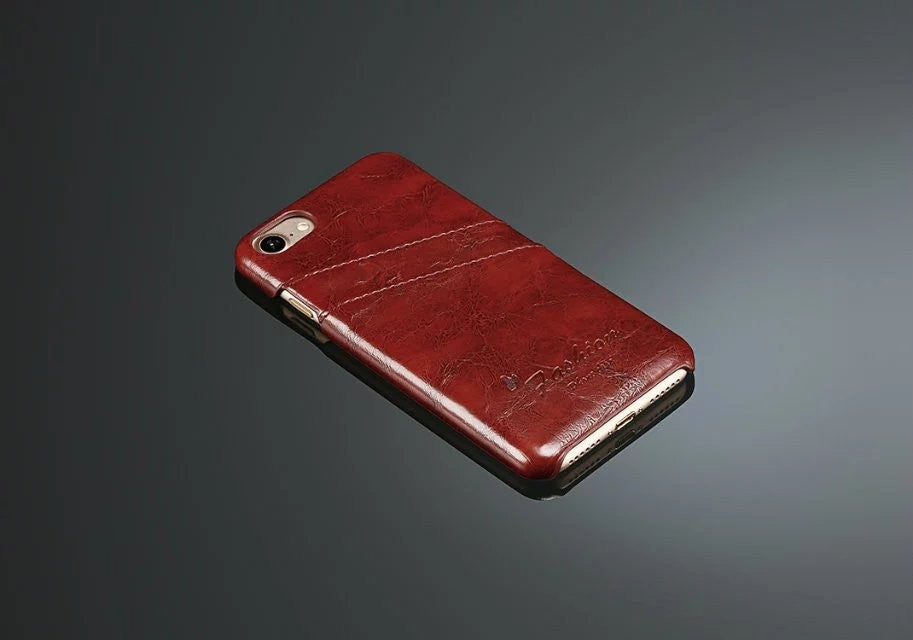 Retro Leder Hüllen Tasche iPhone 7 Braun