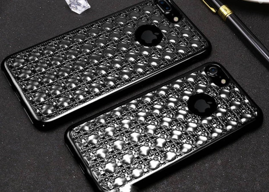 Edle Totu 3D Hülle iPhone 7 Plus Schwarz