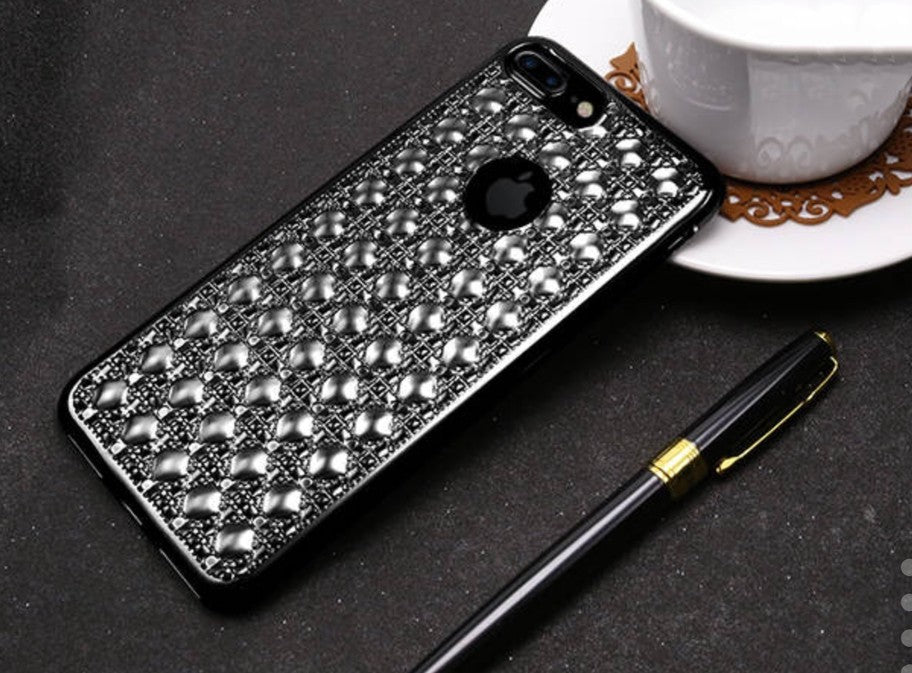 Edle Totu 3D Hülle iPhone 7 Plus Schwarz