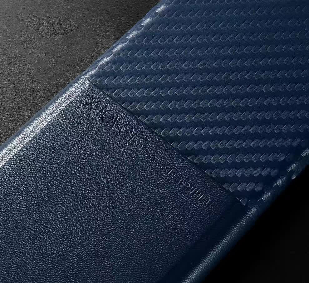 Edle Leder Hülle Tasche iPhone 7 Blau